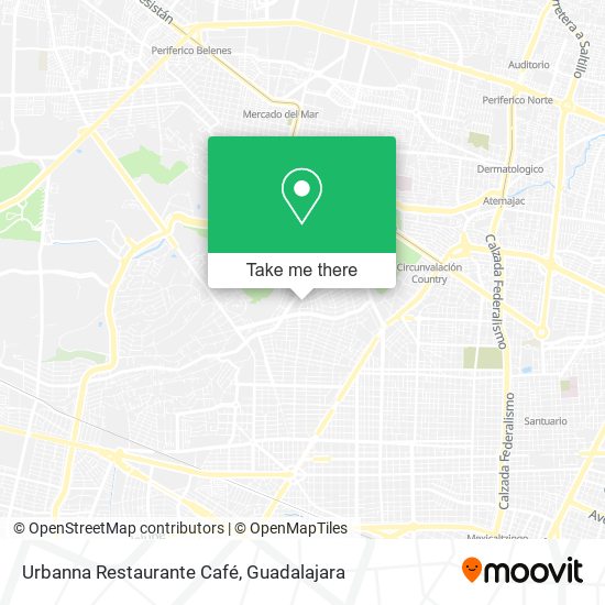 Mapa de Urbanna Restaurante Café