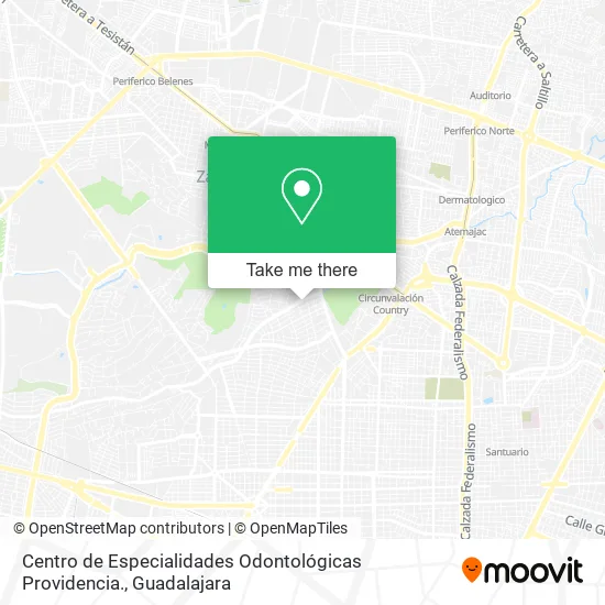 Centro de Especialidades Odontológicas Providencia. map