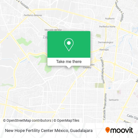 Mapa de New Hope Fertility Center México