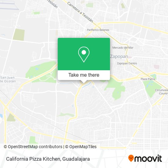 Mapa de California Pizza Kitchen
