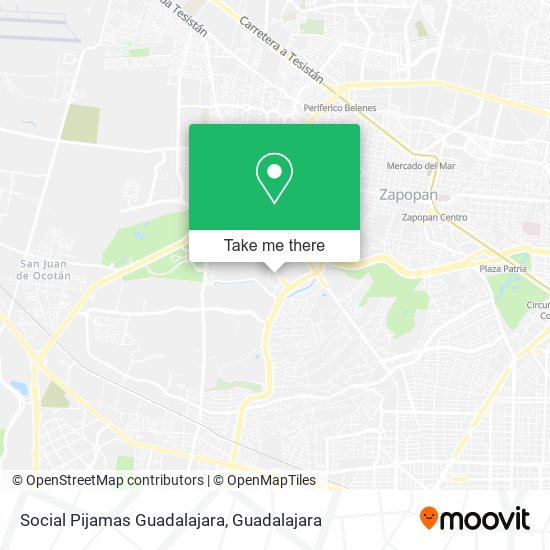 Social Pijamas Guadalajara map