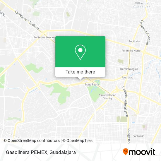 Gasolinera PEMEX map