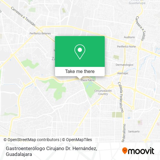 Mapa de Gastroenterólogo Cirujano Dr. Hernández