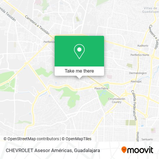 Mapa de CHEVROLET Asesor Américas