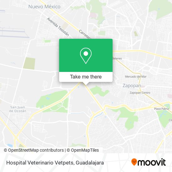 Mapa de Hospital Veterinario Vetpets