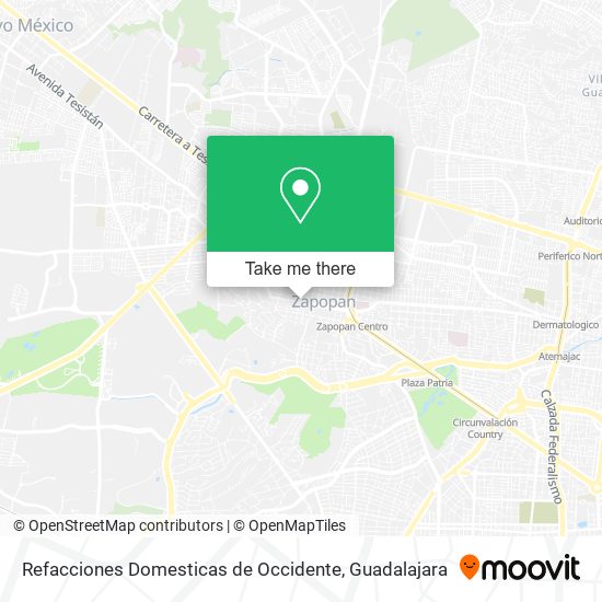 Refacciones Domesticas de Occidente map