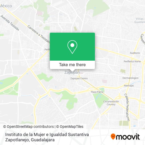 Mapa de Instituto de la Mujer e Igualdad Sustantiva Zapotlanejo