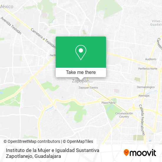 Instituto de la Mujer e Igualdad Sustantiva Zapotlanejo map