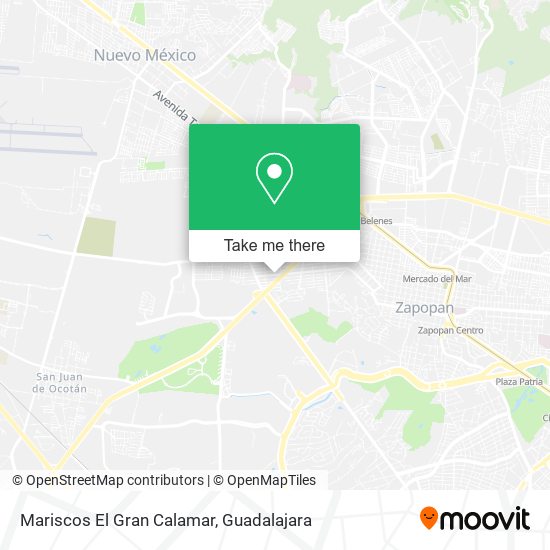 Mapa de Mariscos El Gran Calamar