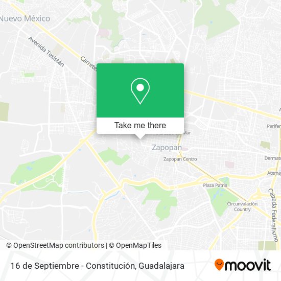 16 de Septiembre - Constitución map