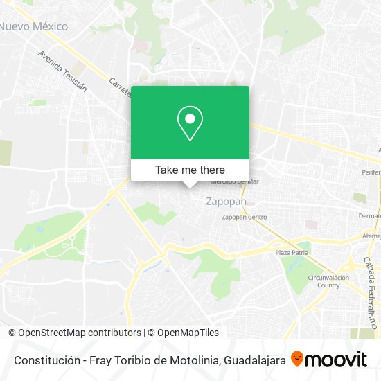 Constitución - Fray Toribio de Motolinia map