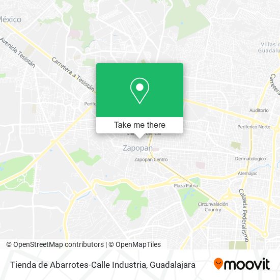 Mapa de Tienda de Abarrotes-Calle Industria