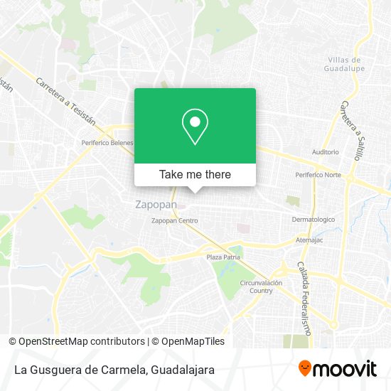 Mapa de La Gusguera de Carmela