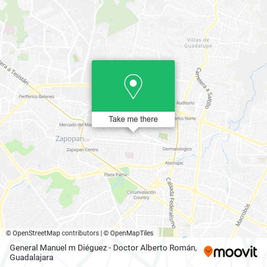 Mapa de General Manuel m Diéguez - Doctor Alberto Román