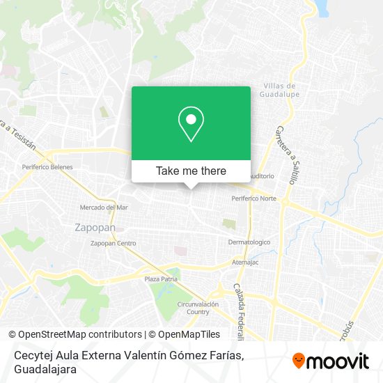Cecytej Aula Externa Valentín Gómez Farías map