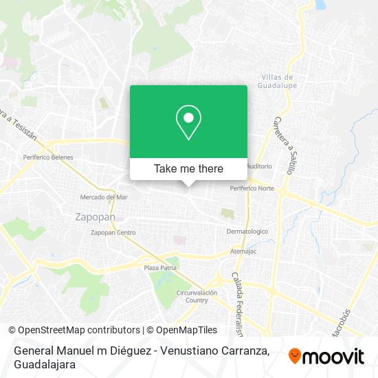 General Manuel m Diéguez - Venustiano Carranza map
