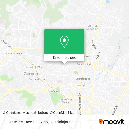 Mapa de Puesto de Tacos El Niño