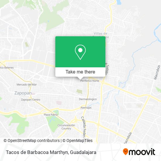 Mapa de Tacos de Barbacoa Marthyn