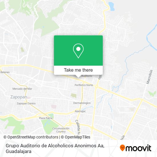 Mapa de Grupo Auditorio de Alcoholicos Anonimos Aa