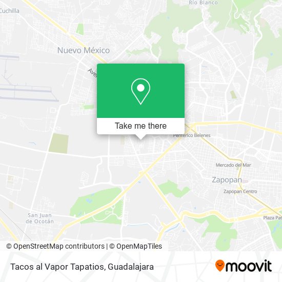 Mapa de Tacos al Vapor Tapatios