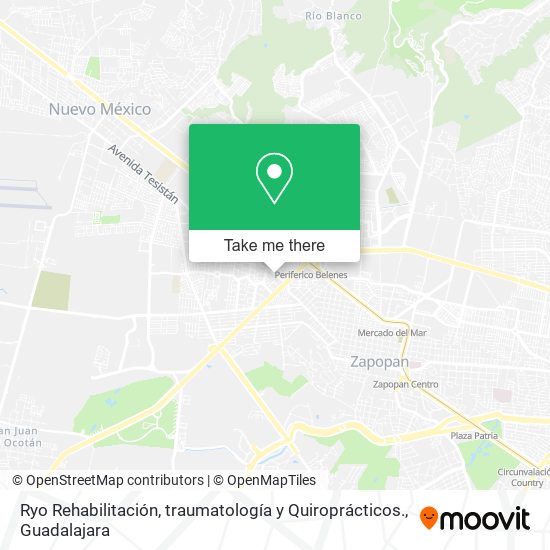 Ryo Rehabilitación, traumatología y Quiroprácticos. map