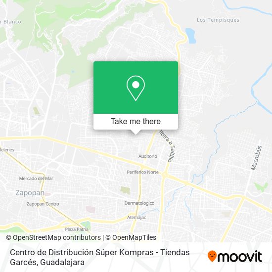Centro de Distribución Súper Kompras - Tiendas Garcés map