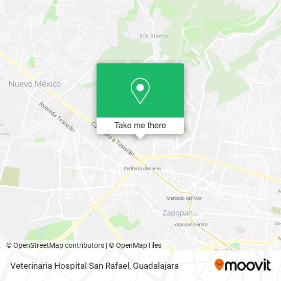 Mapa de Veterinaria Hospital San Rafael