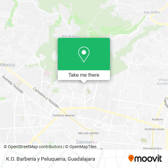 Mapa de K.O. Barbería y Peluqueria