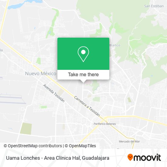 Mapa de Uama Lonches - Area Clínica Hal