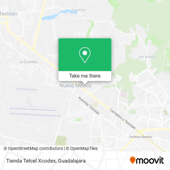 Mapa de Tienda Telcel Xcodex