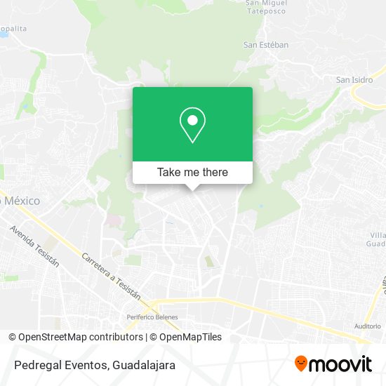 Mapa de Pedregal Eventos