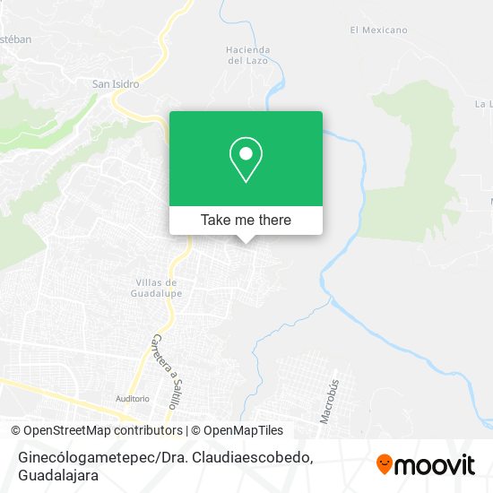 Mapa de Ginecólogametepec / Dra. Claudiaescobedo