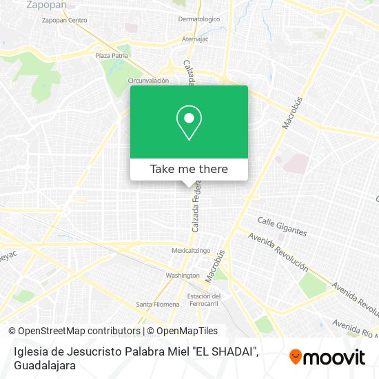 Mapa de Iglesia de Jesucristo Palabra Miel "EL SHADAI"