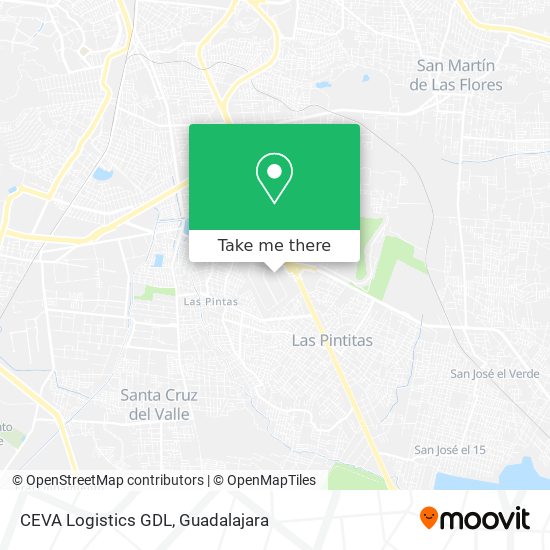 Mapa de CEVA Logistics GDL