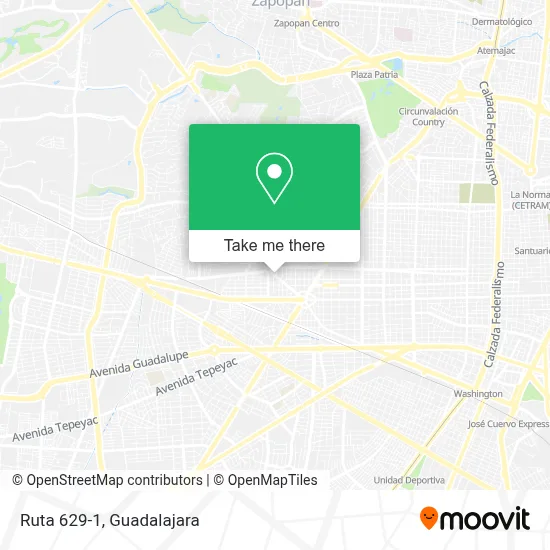 Ruta 629-1 map