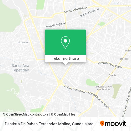 Mapa de Dentista Dr. Ruben Fernandez Molina