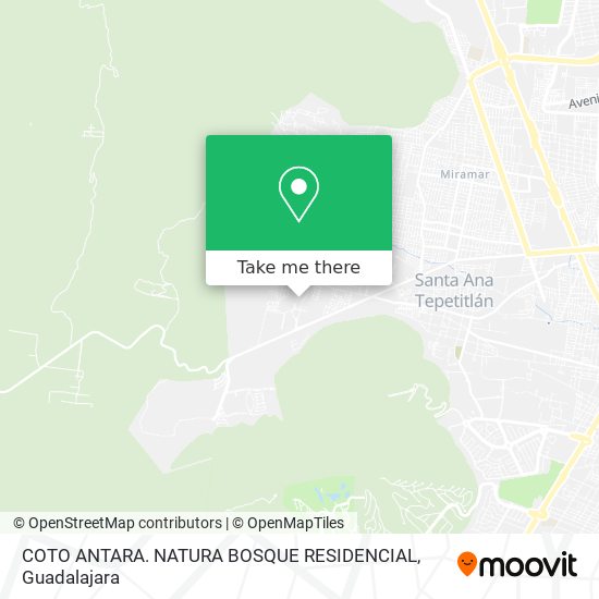 How to get to COTO ANTARA. NATURA BOSQUE RESIDENCIAL in Zapopan by Bus?