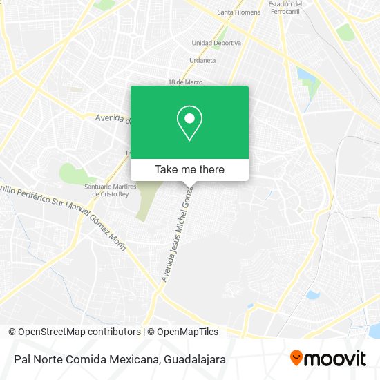 Pal Norte Comida Mexicana map