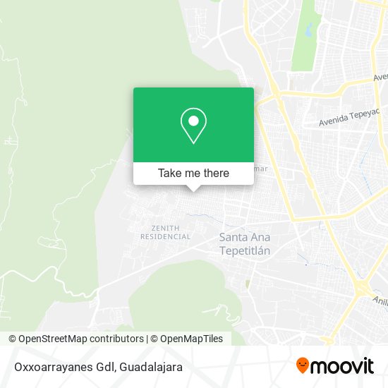 Mapa de Oxxoarrayanes Gdl