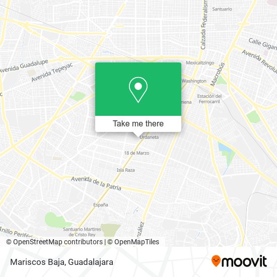 Mapa de Mariscos Baja