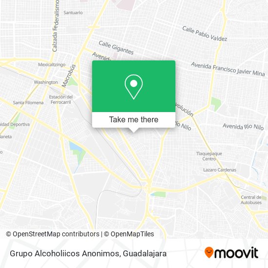 Grupo Alcoholiicos Anonimos map