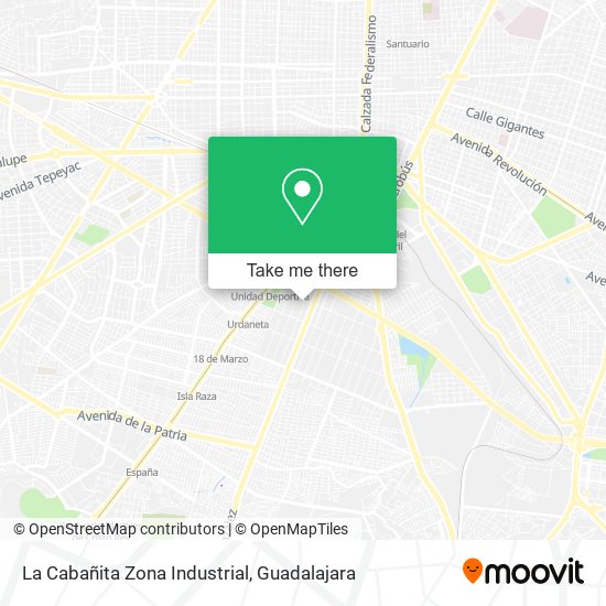 La Cabañita Zona Industrial map