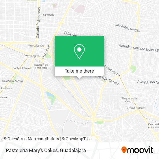 Mapa de Pastelería Mary's Cakes