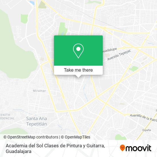 Academia del Sol Clases de Pintura y Guitarra map