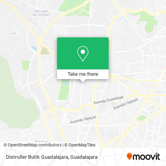 Mapa de Distroller Butik Guadalajara