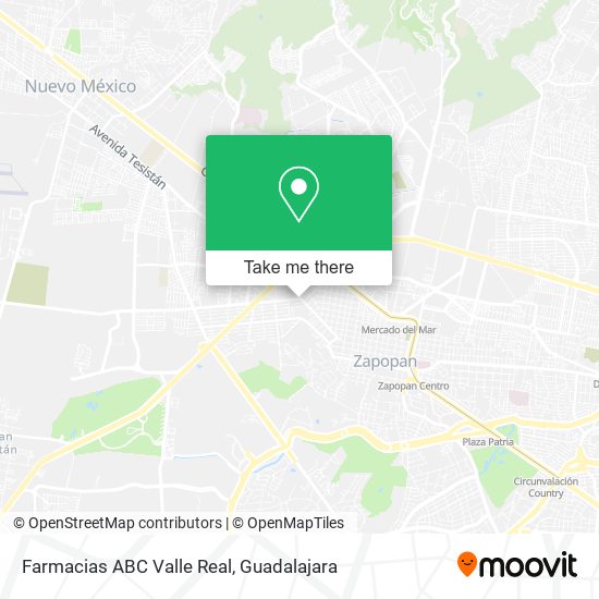 Farmacias ABC Valle Real map