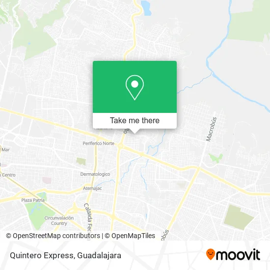 Quintero Express map