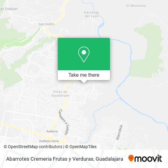 Mapa de Abarrotes Cremeria Frutas y Verduras