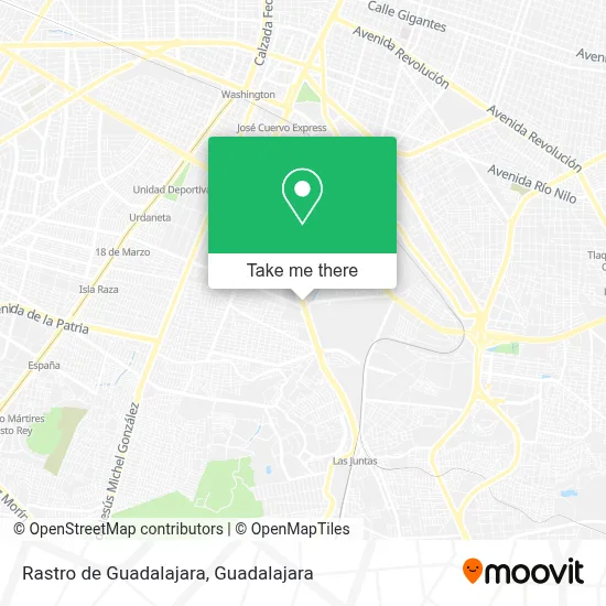 Rastro de Guadalajara map