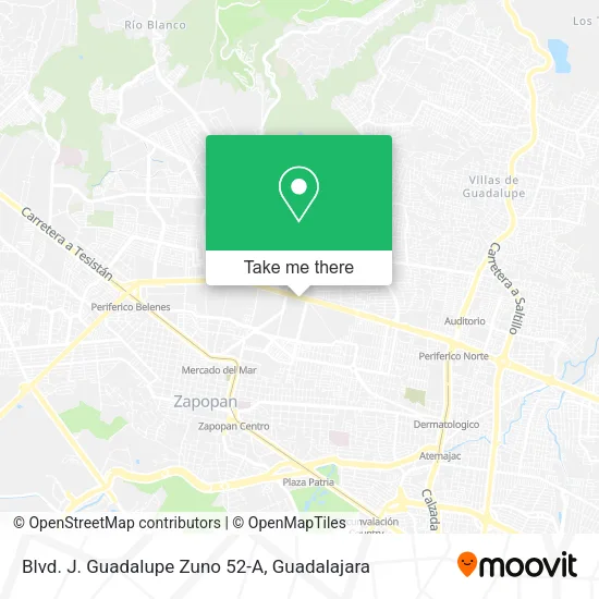 Blvd. J. Guadalupe Zuno 52-A map